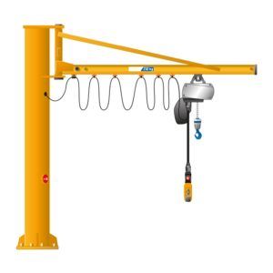 Easy install height rotatable Mobile trackless Pillar Jib crane 1